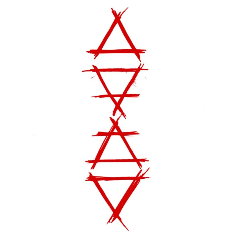 Element Symbol 4 Elemente Rot