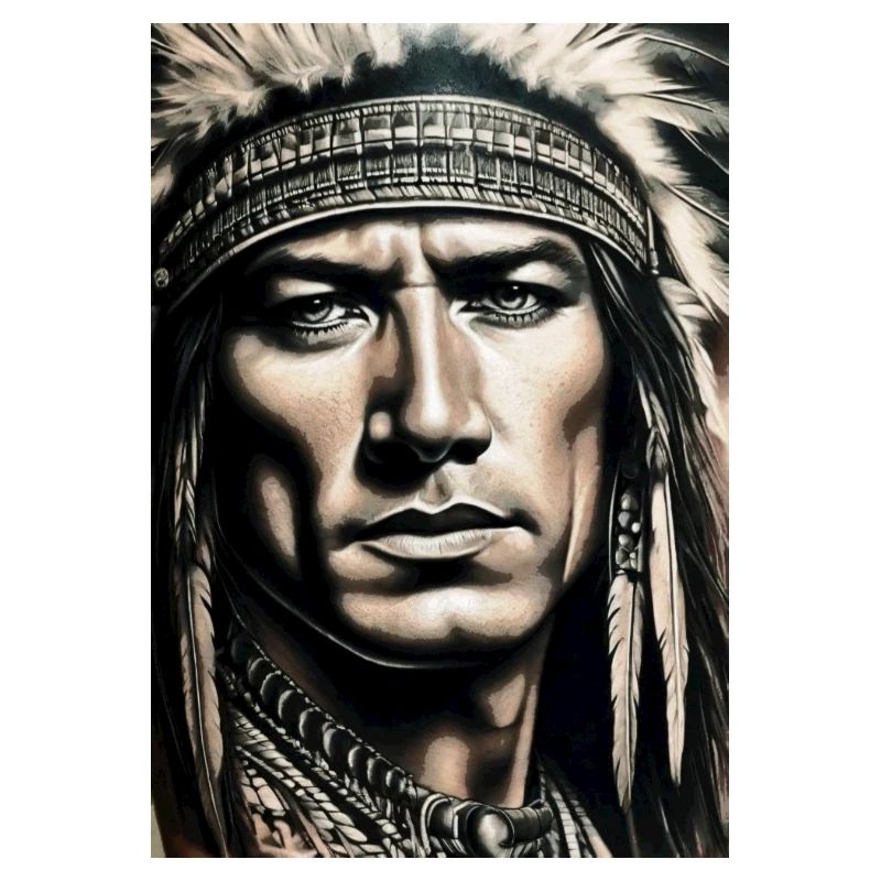 Winnetou,Indien,Illustration,Graffiti,Marron