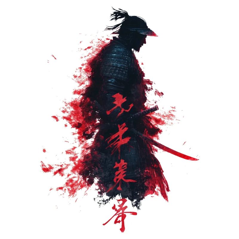 Samurai Japan Krieger Geschenk Asien Blutmond