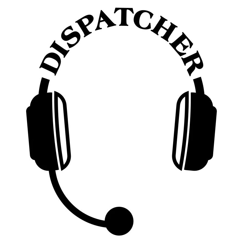 Dispatcher headset headphones micro micro emblem
