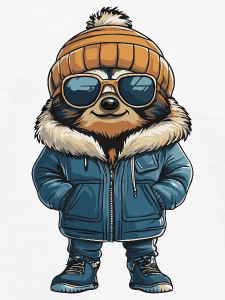 Faultier Winter Comic