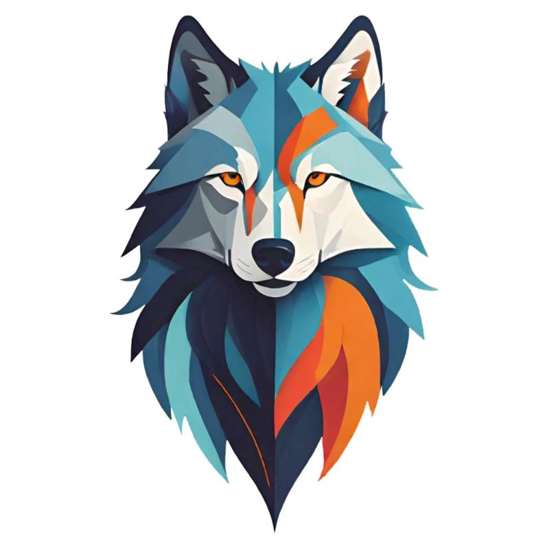 Wolf face abstract