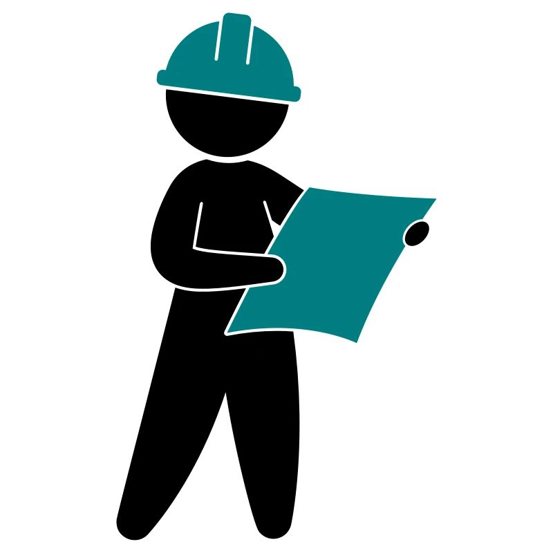 Ein Ingenieur auf einer Baustelle