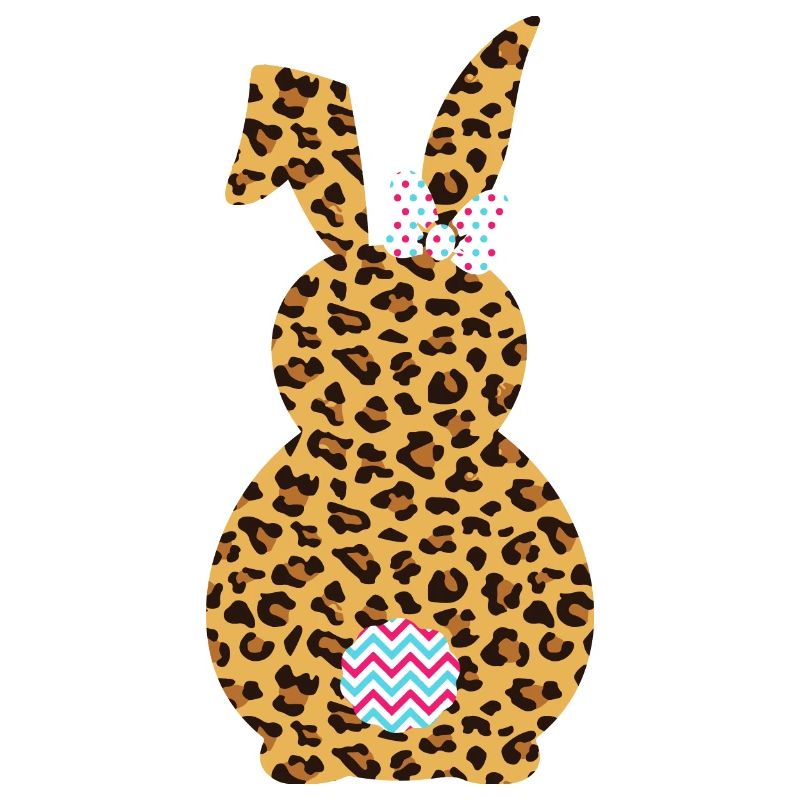 Sweet Easter Leopard Bow Easter Egg