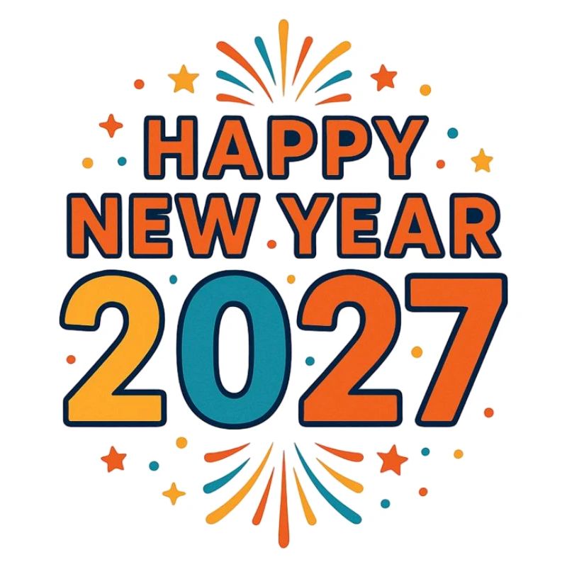 New Year 2027 Firework Burst