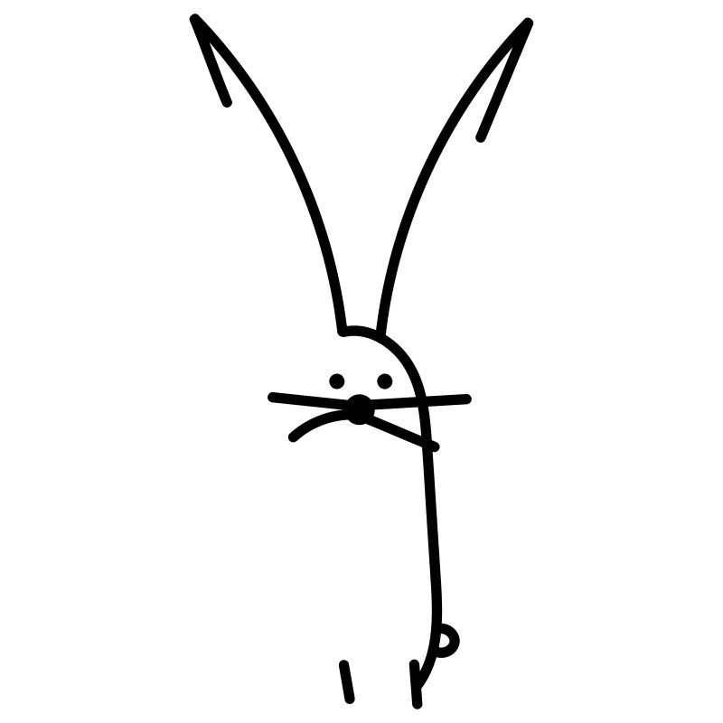 Figurine de bâton de minimalisme de lapin