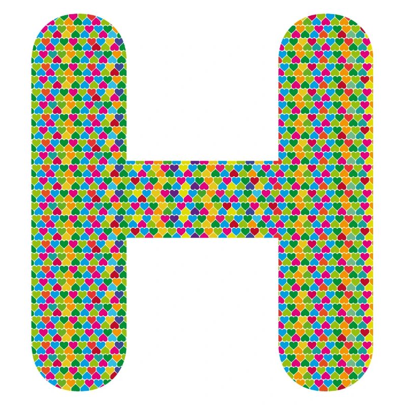Coeur coloré H Design - Unique et élégant !