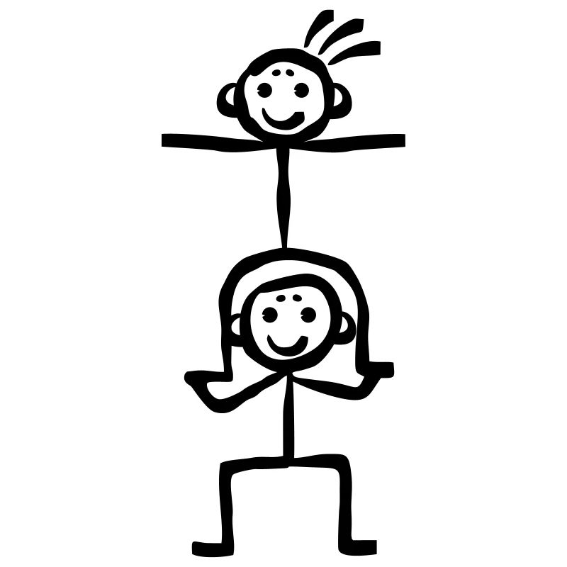 Exploit acrobatique entre amis père et fils