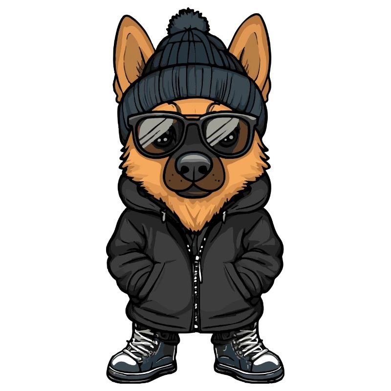 German Shepherd Winter