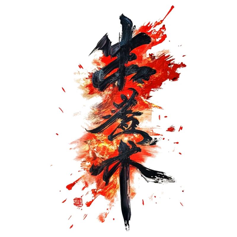 Samurai Japan Krieger Geschenk Asien Blutmond