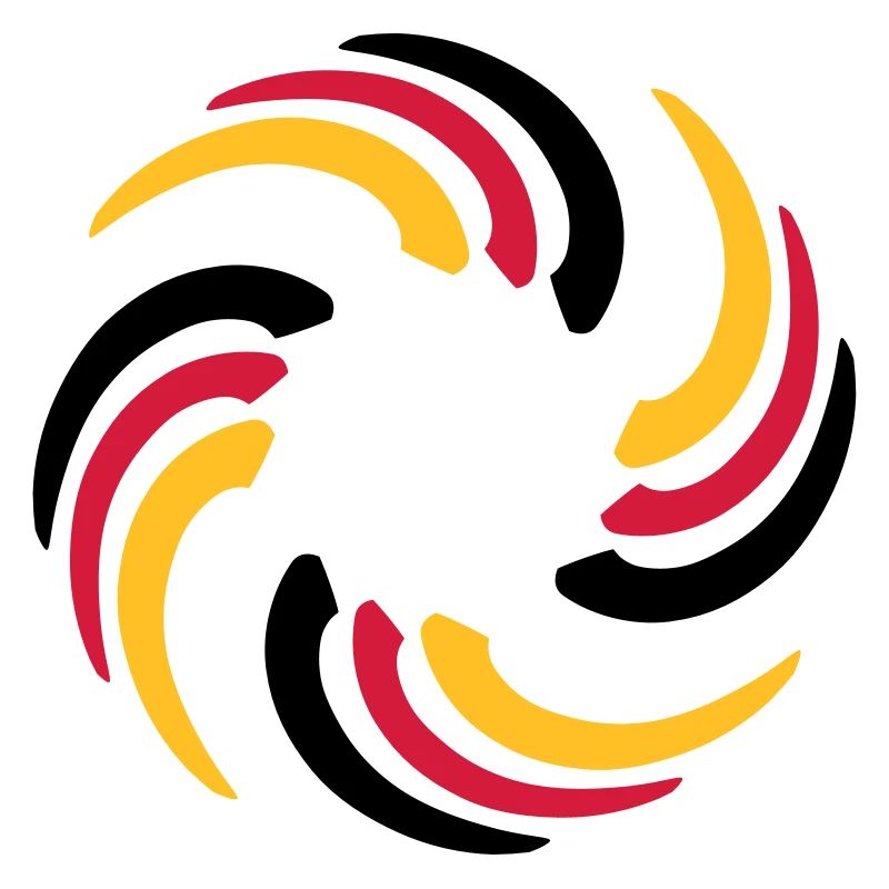 Black Red Gold Circle Germany flag