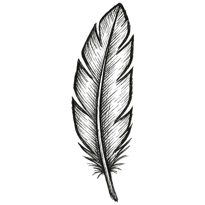 Black glitter feather with texture