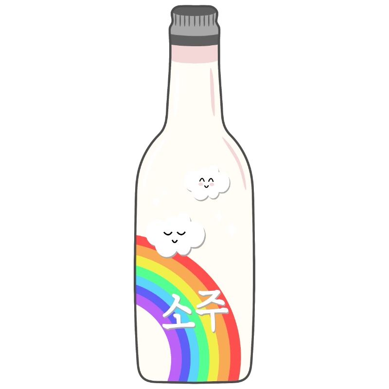 Rainbow Soju Bottle | 한국 | Korean | Pride