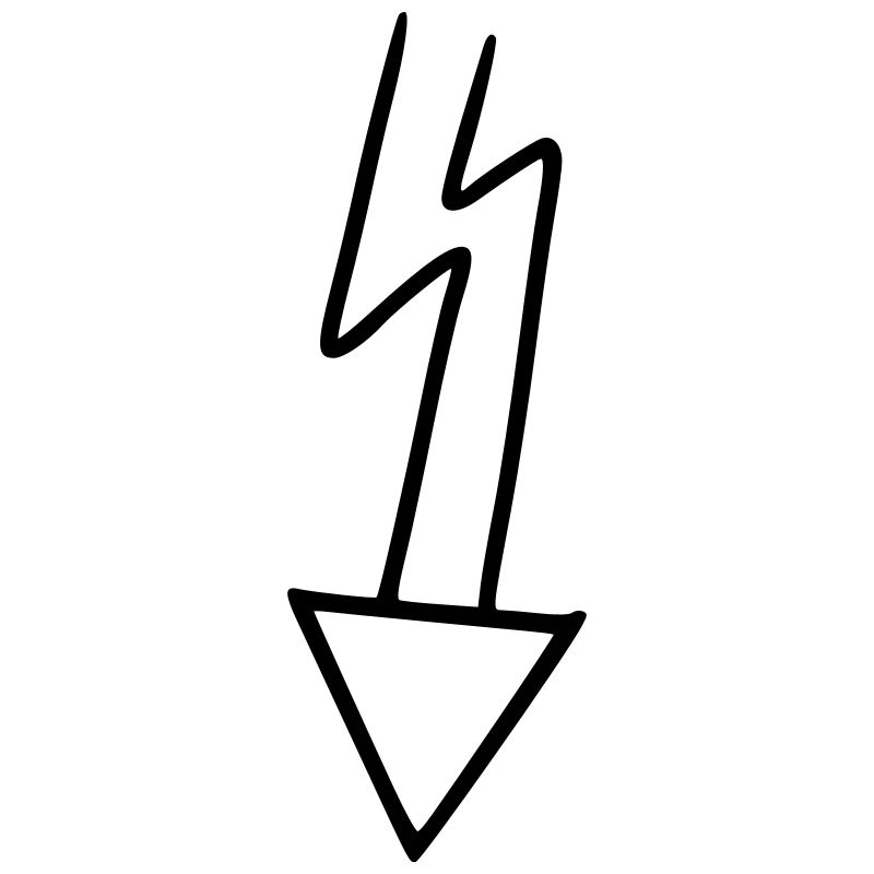 Arrow drawing sketch black