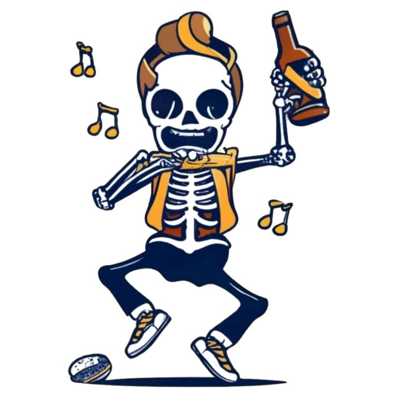 Skeleton Dance with Bottle