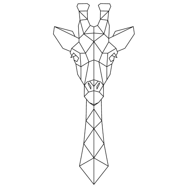 Giraffe Geometric black