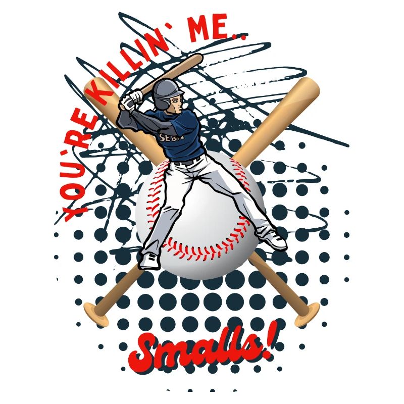 Baseball-Teig mit verspieltem Text