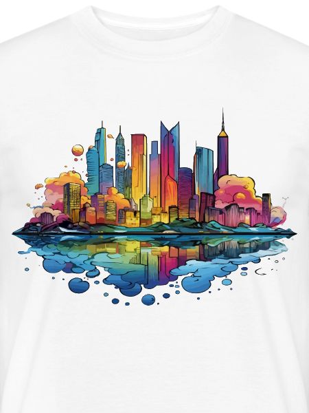 Bunte Skyline Reflektion