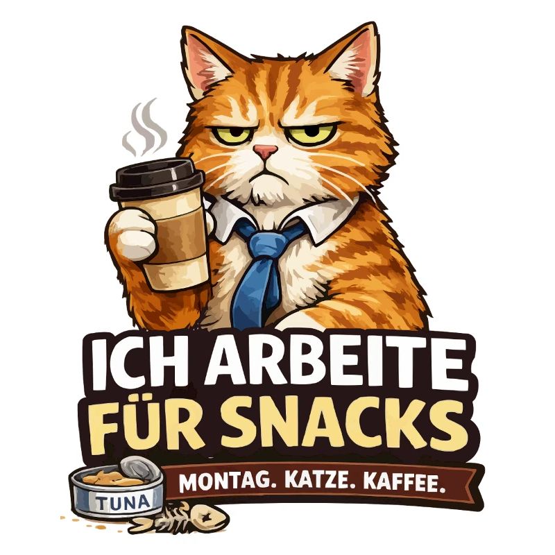 I work for Snacks – Office Cat