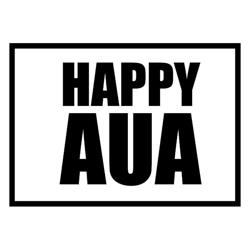 Happy AUA Typography Design