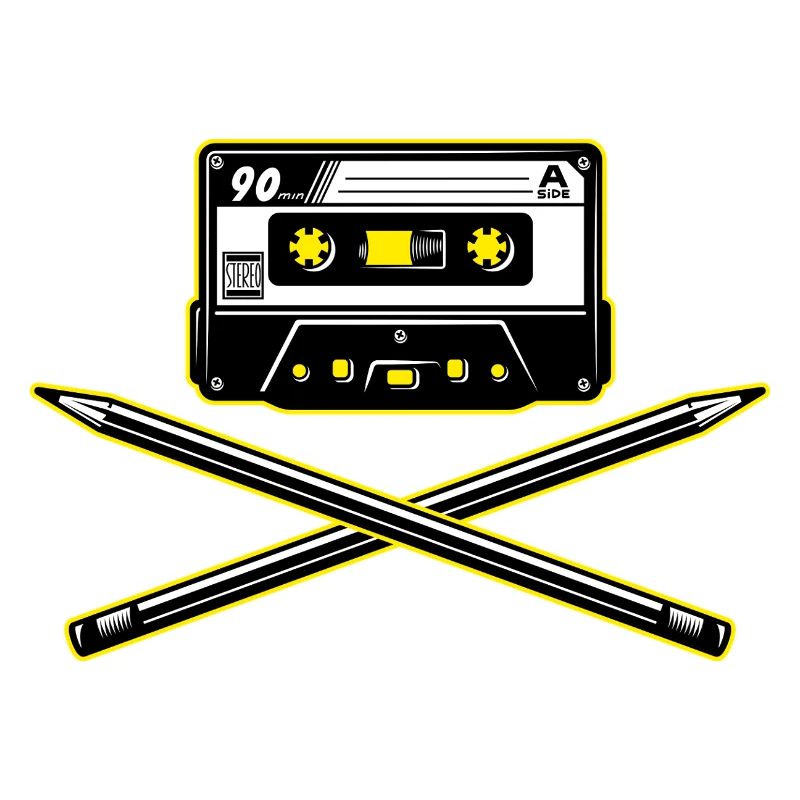 Cassette et crayons