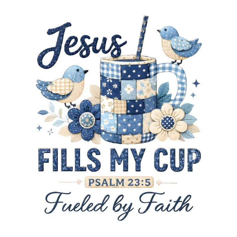 Jésus remplit ma coupe Patchwork Foi Dieu