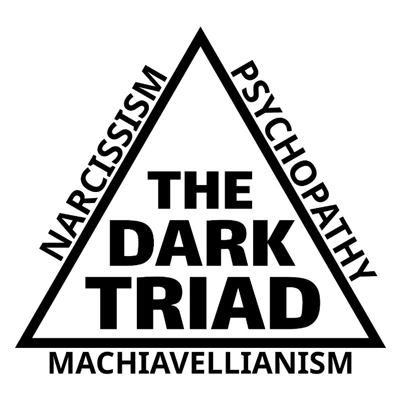 Dark Triad Meme Triangle Minimal Design