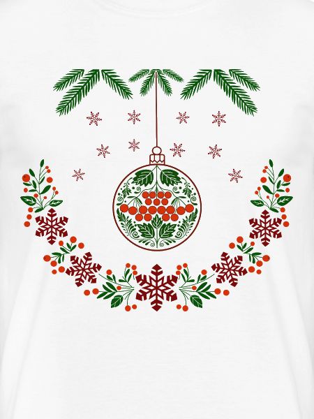 Weihnachtskranz mit Vogelbeeren