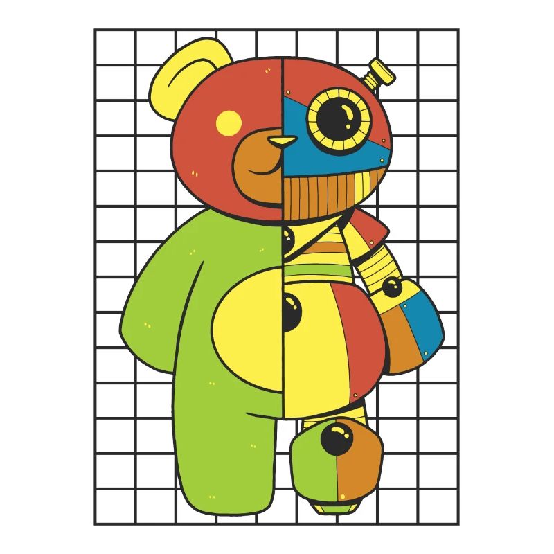 Teddy bear, robot