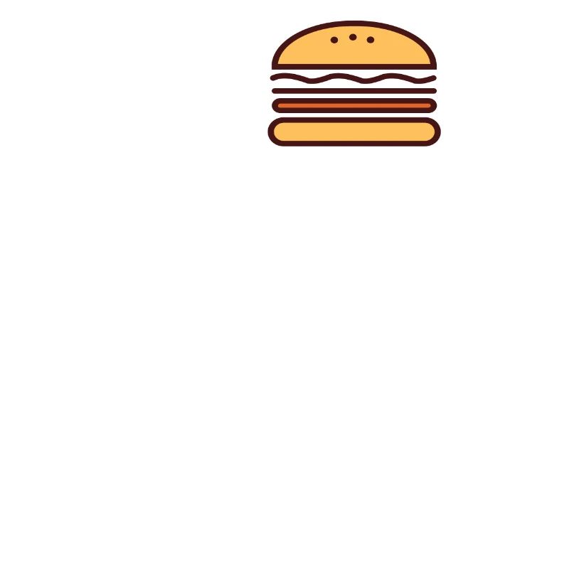 Burger Hamburger Minimalist Logo Gift Idea