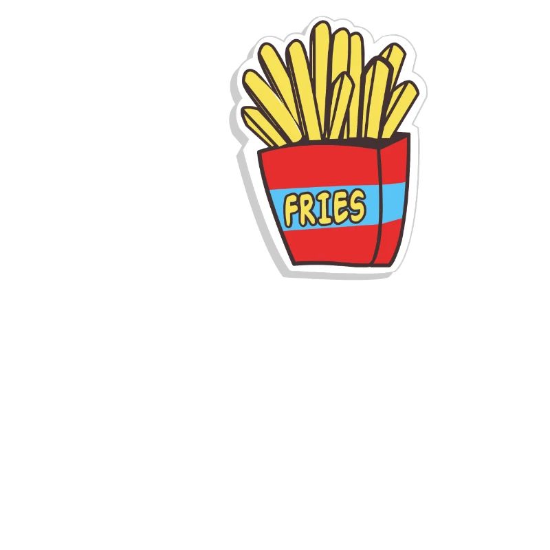 Pommes frites Fritten Logo Geschenkidee