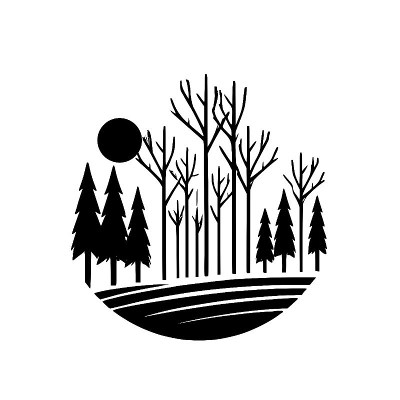 Silhouette de forêt