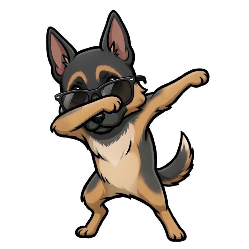 Dabbing Deutscher Schäferhund