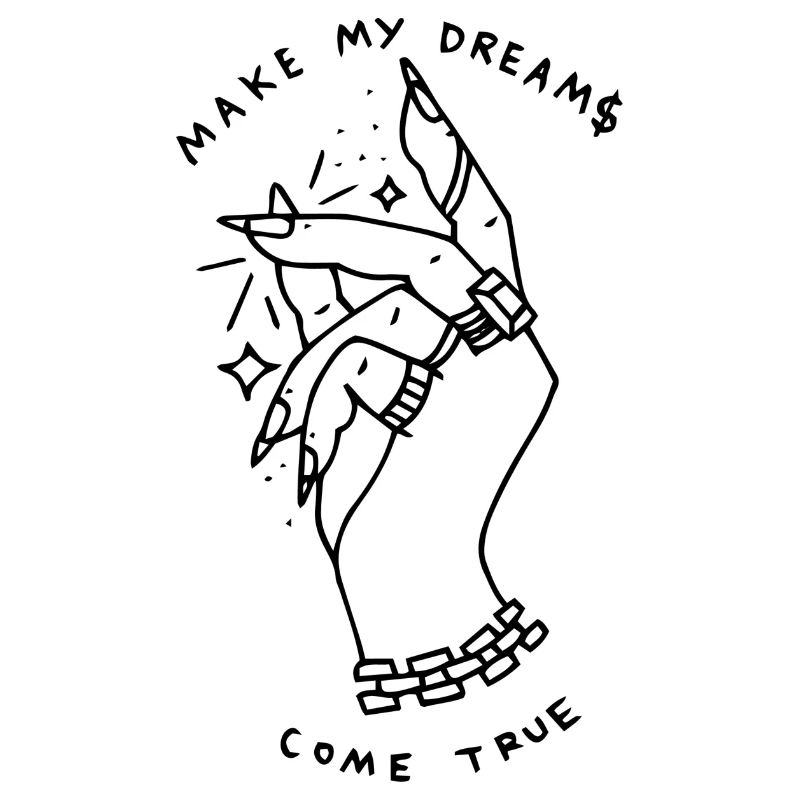 "Make My Dream Come Come True" hand gift idea