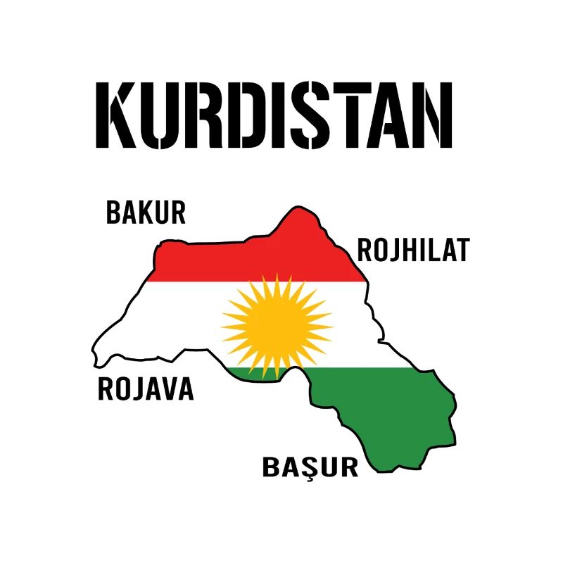 Drapeau du Kurdistan Bakur Bashur Rojava Rojhlt Newroz