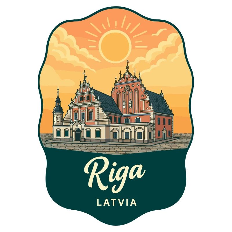 Insigne vintage de la Maison des Points Noirs de Riga