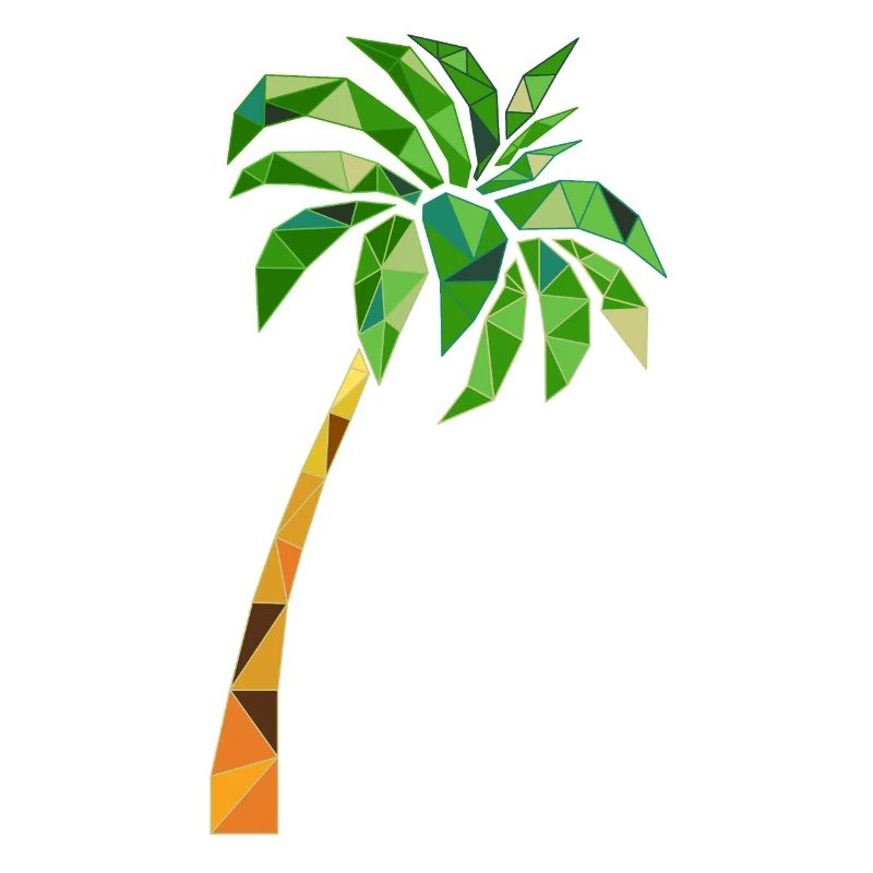 Geometric palm tree