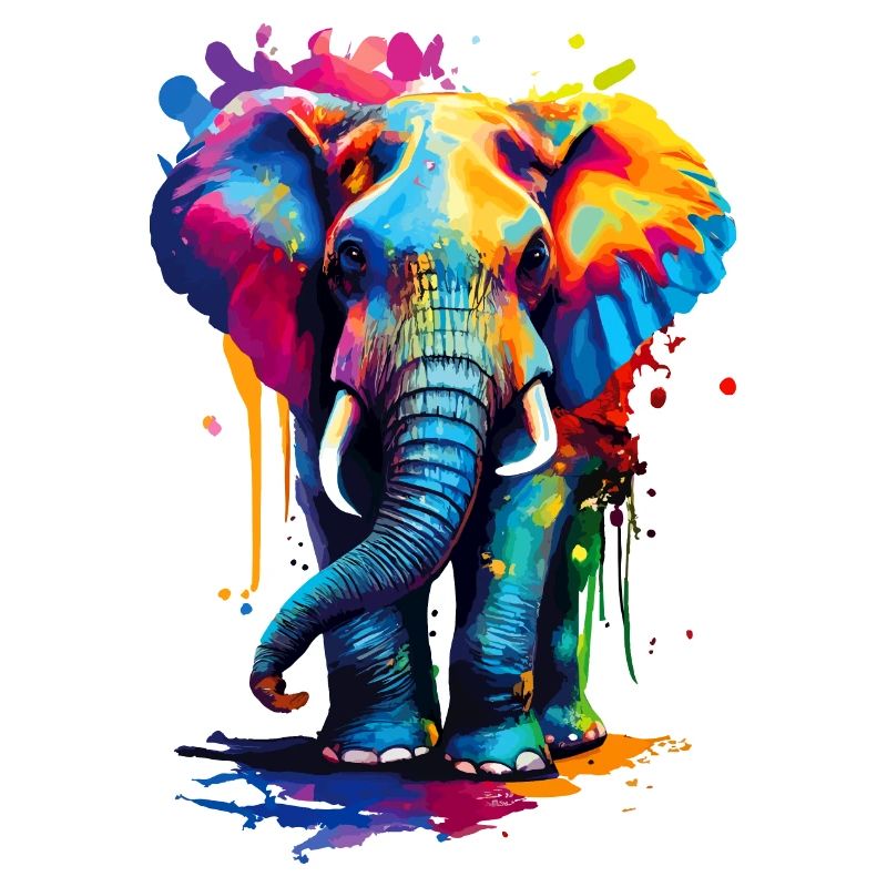 Éléphant Coloré - Défenses Éléphant Proboscis