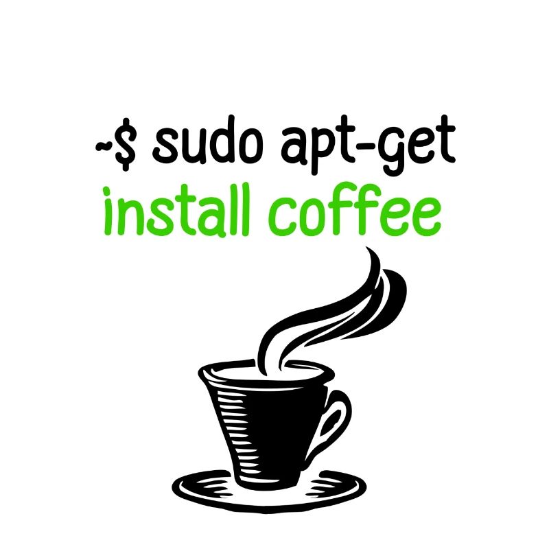 Kaffee Programmierer Tux Linux Coding Spruch