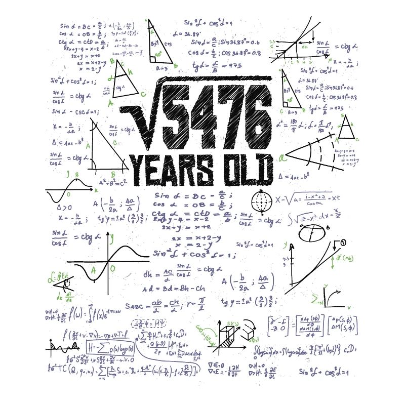 Square Root of 5476 Math Nerd 74th Birthday