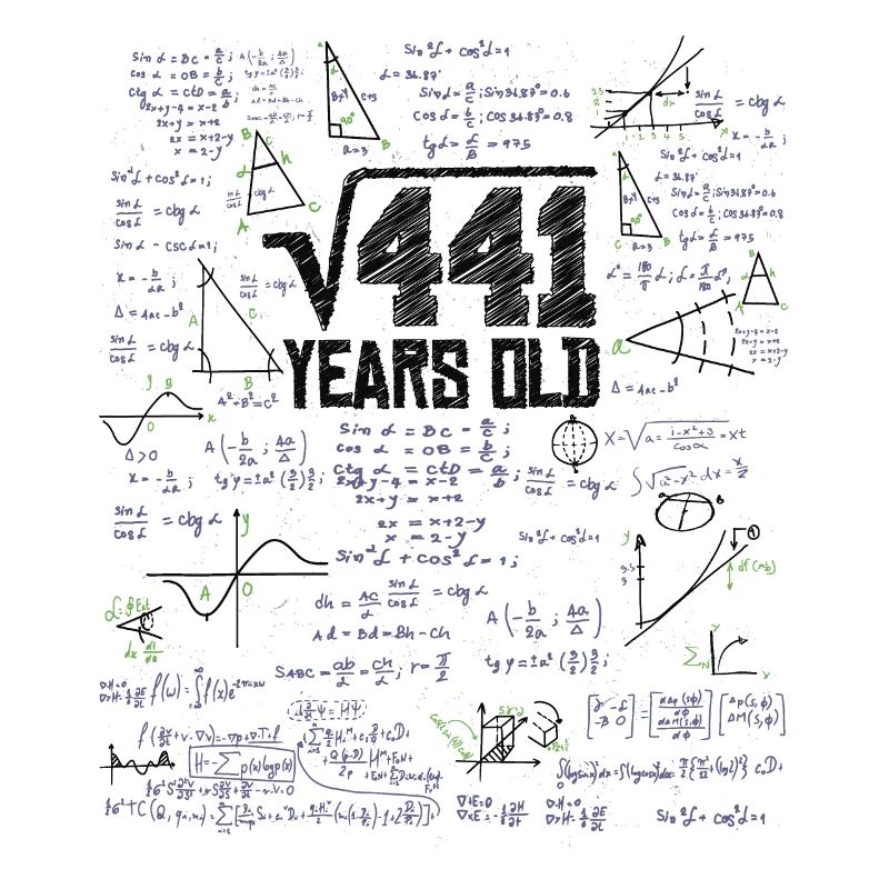 Square root of 441 math nerd 21st birthday