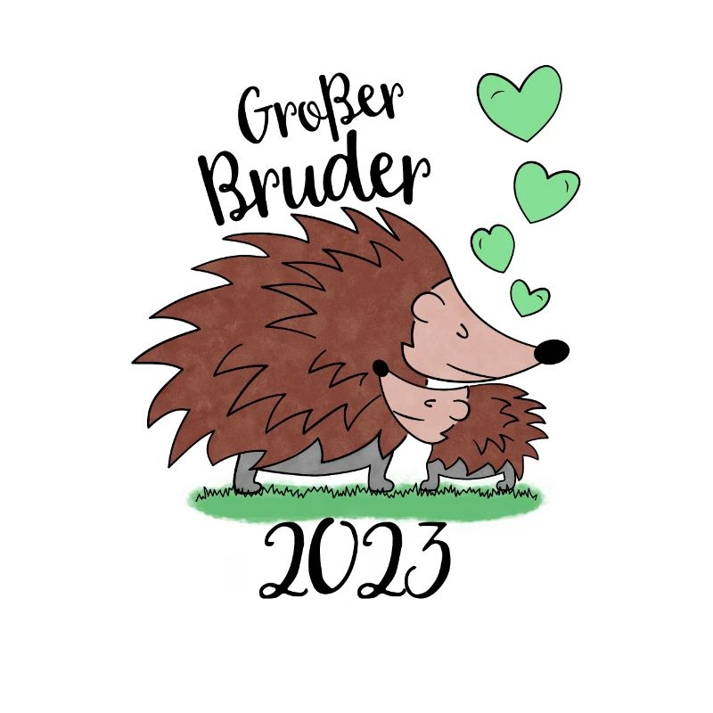 Großer Bruder 2023 - Süße Igel Geschenk Idee