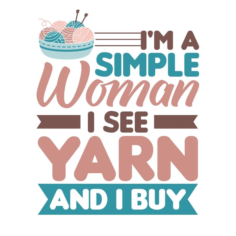Handarbeit Stricken lustiger Strick Spruch