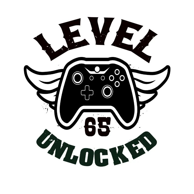 Level 65 Unlocked 65 Geburtstag