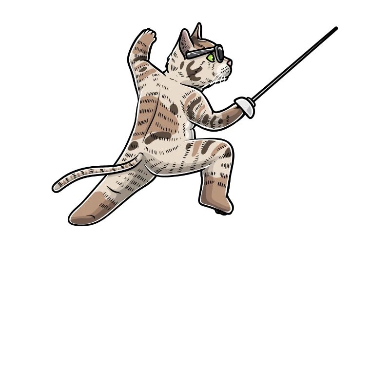 Fechten Katze Fechter degenkämpferfechter