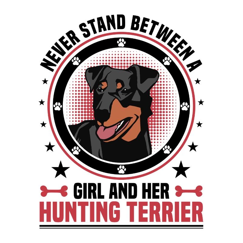 Jagdterrier Mädchen und ihr Deutscher Jagdterrier