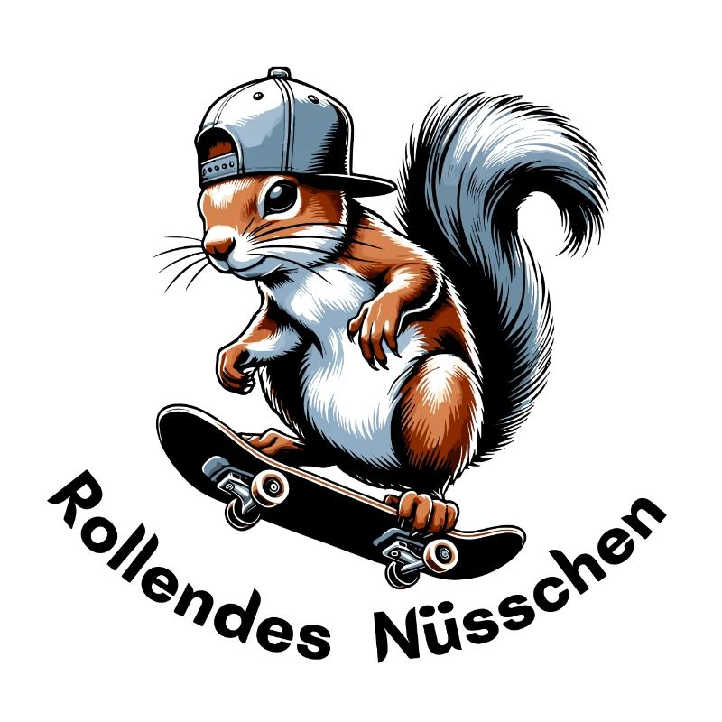 Rolling Nut Squirrel Skateboard
