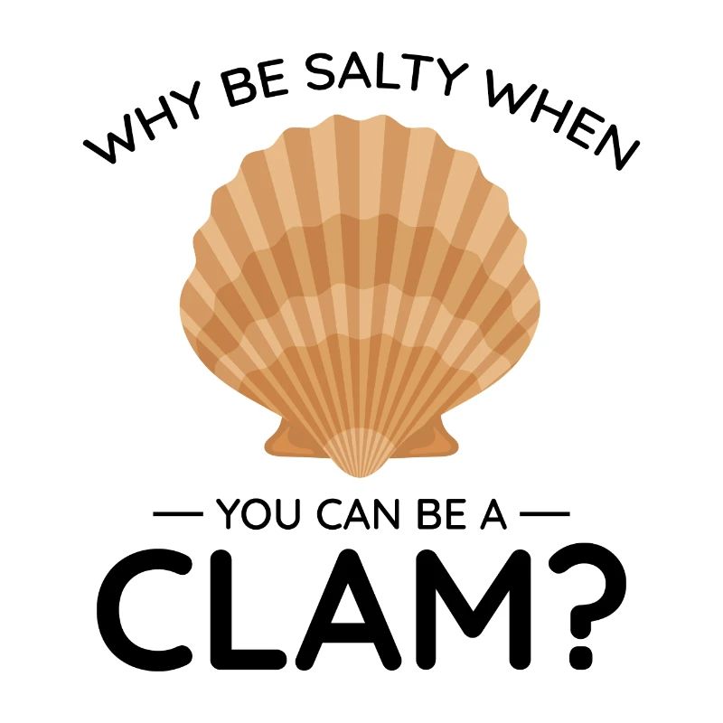 Clam Shell Seashells Collector Beachcomber Funny