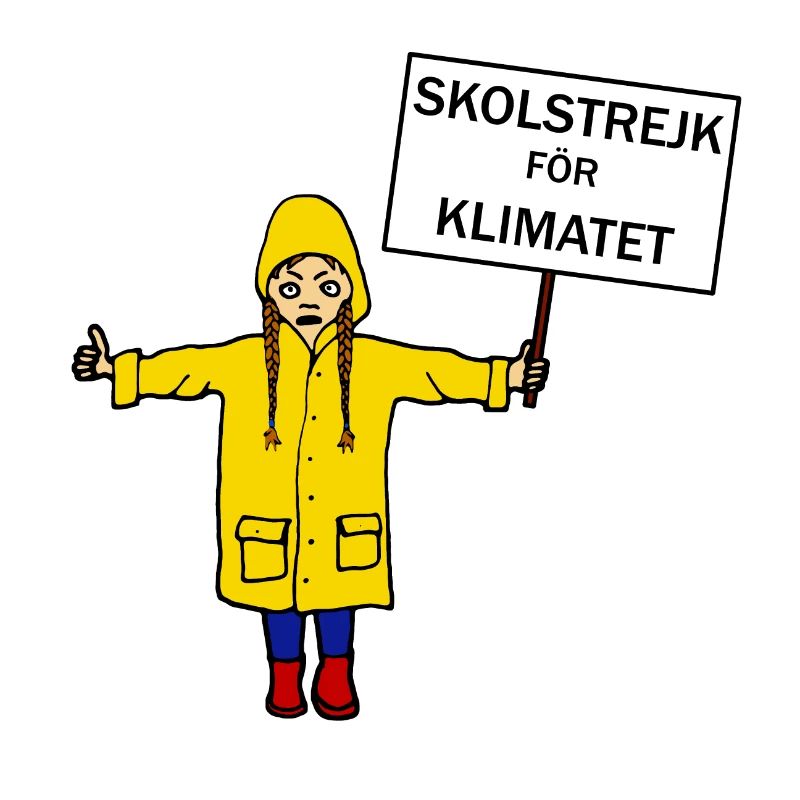 School Strike, Greta Shield Fridays for Future Comic