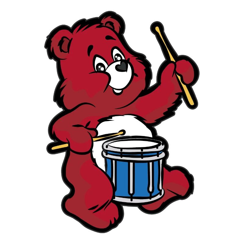 TEDDY Bear Drums Drummer Snare Drum